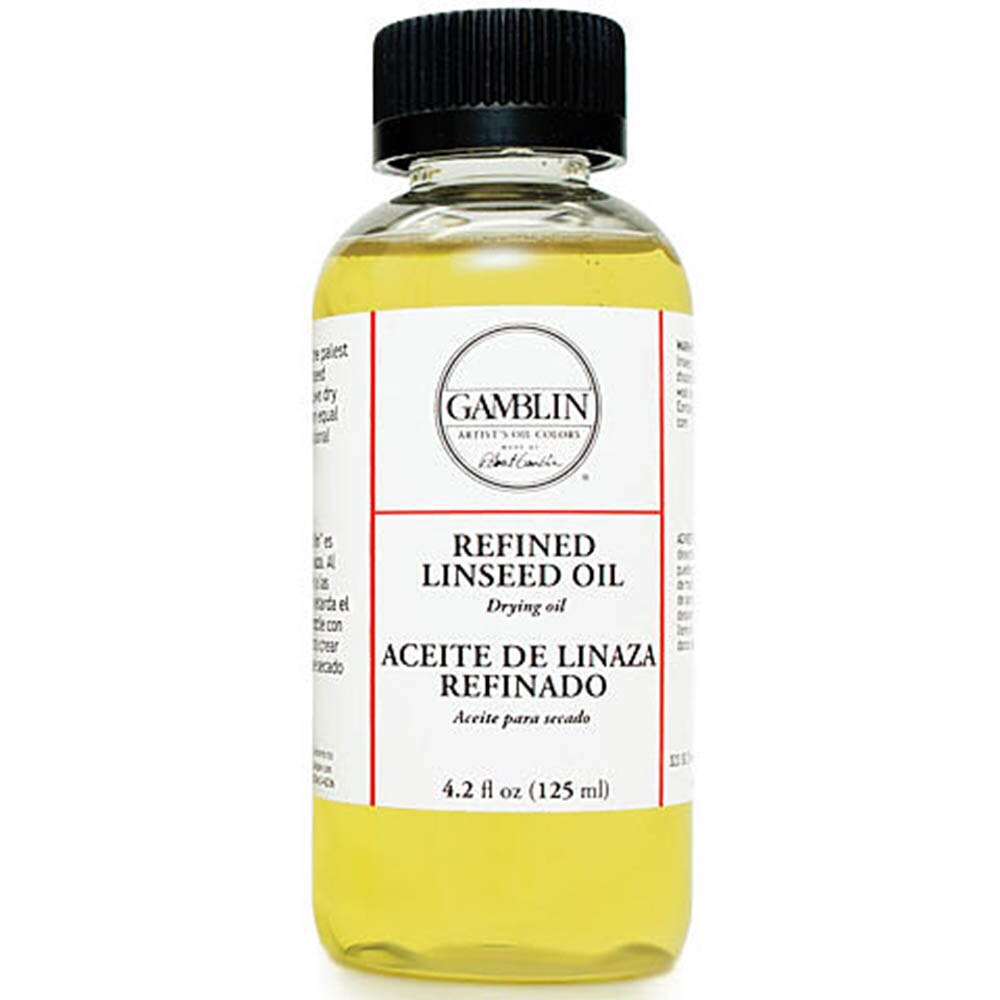 Gamblin, Paint Medium, Art & School, Refined, Linseed Oil, 4 ounce, 122903